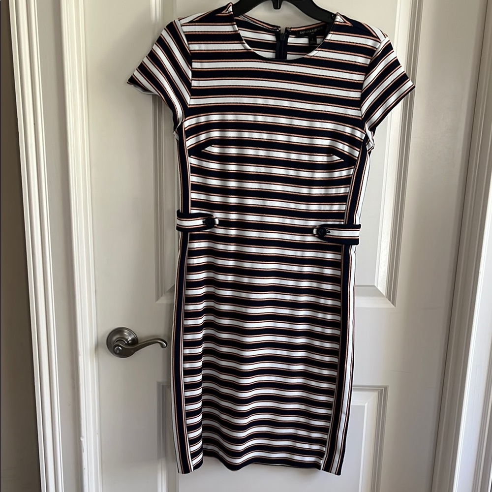 Striped Navy and White Dress